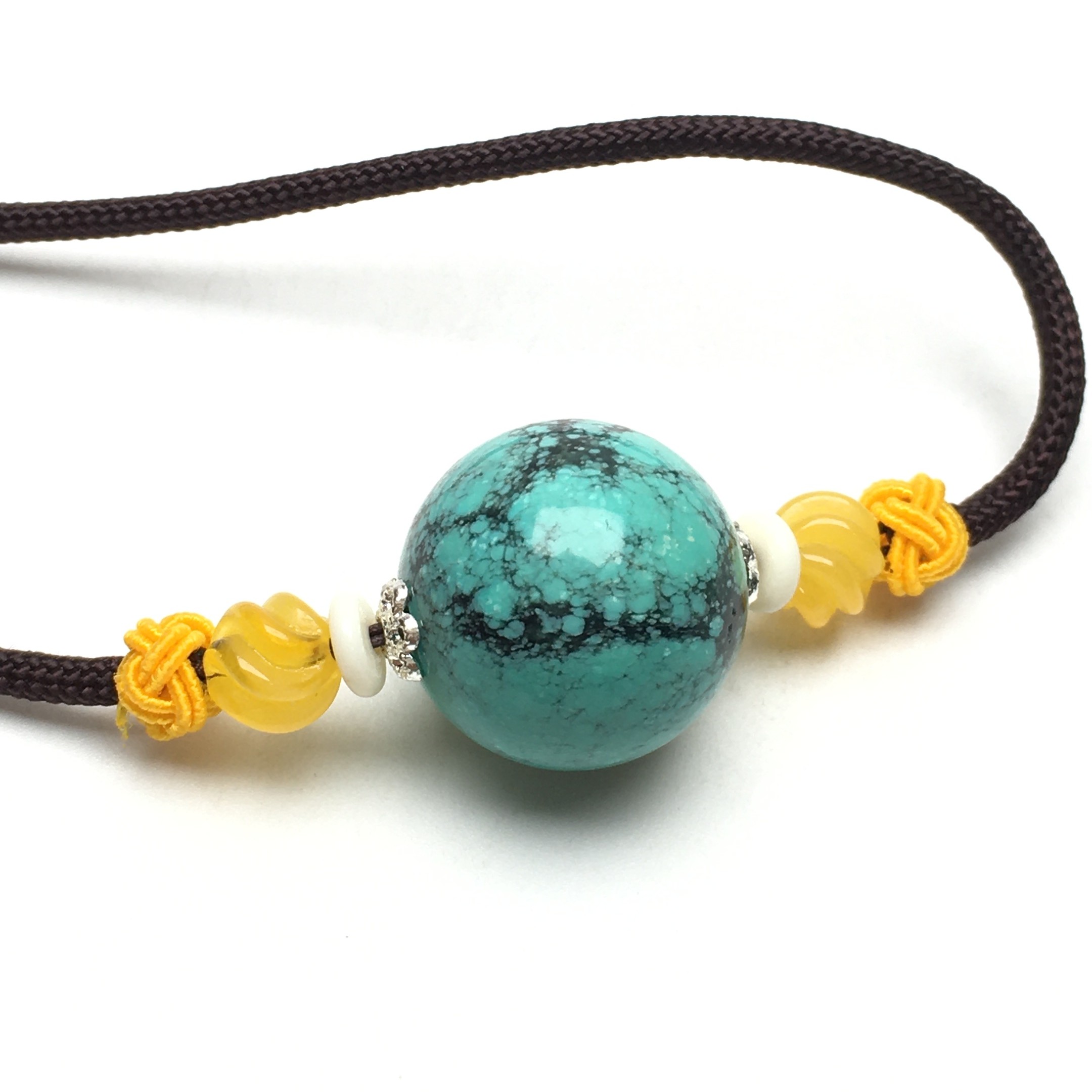 G175号拍品湖北松高瓷绿圆珠  （尺寸19.8  克重11.4）