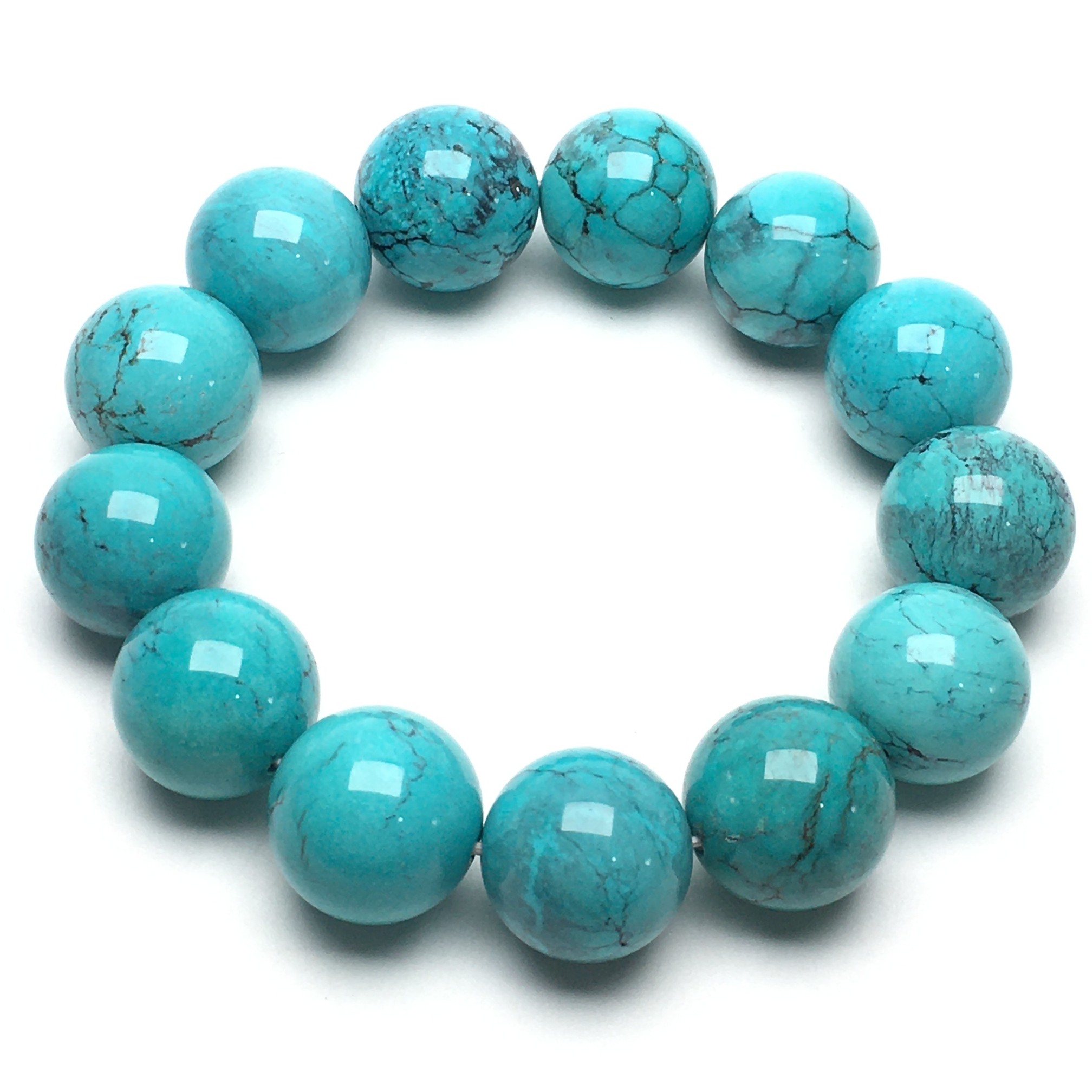 H982号拍品湖北松高瓷 绿手串（尺寸17.5    克重79.8）