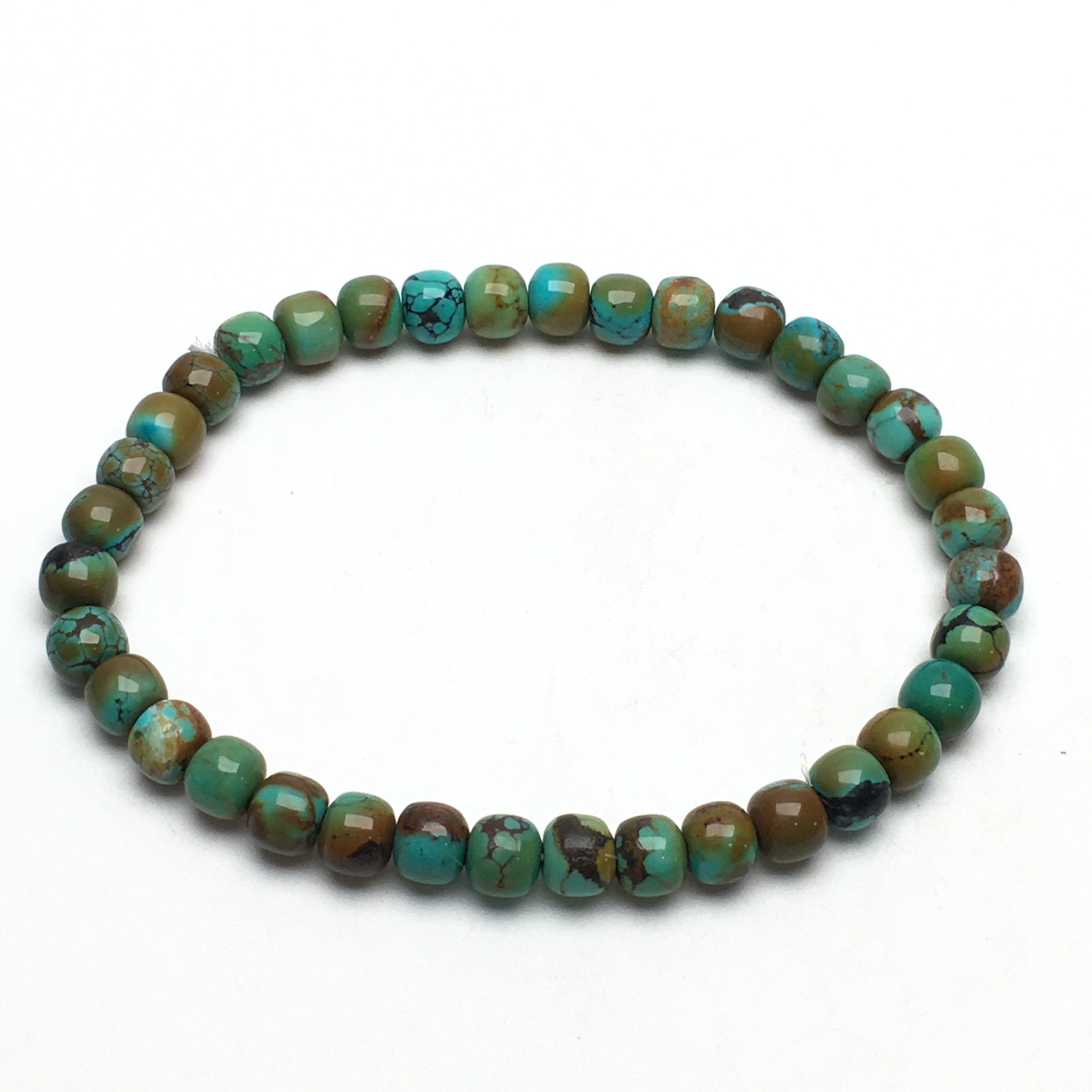 H892号拍品湖北松高瓷绿手串  (尺寸6  克重9.8）