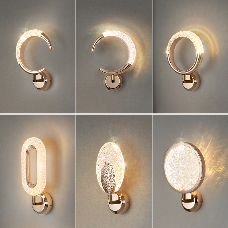 床头墙壁灯卧室灯简约现代轻奢新款家用LED客厅灯网红过道灯具