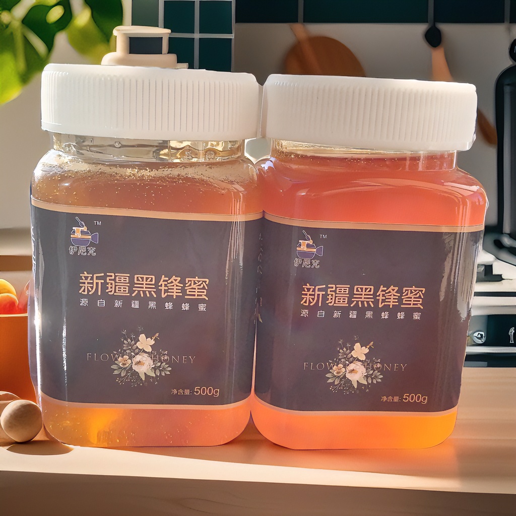 正宗新疆伊尼克黑蜂蜜  天然成熟封盖蜂蜜食用