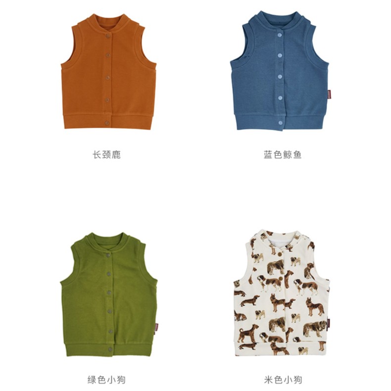 【刺绣款小马甲】Milkbarn春秋宝宝无袖上衣背心时尚百搭