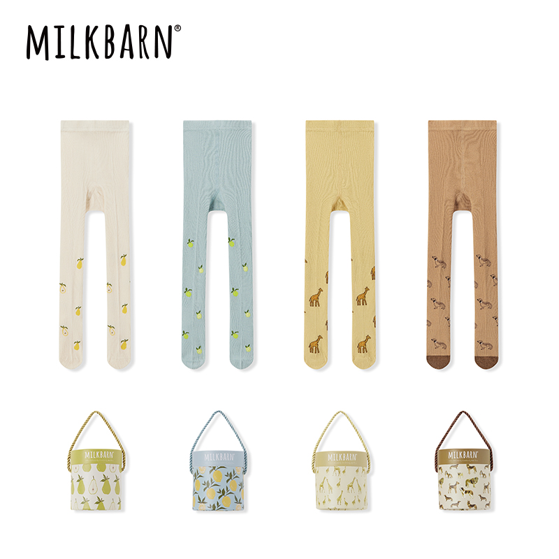 Milkbarn女童连裤袜儿童秋冬外穿舞蹈袜宝宝新款打底裤袜婴儿袜子