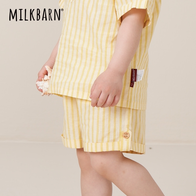Milkbarn夏季男童女童短裤外穿裤子薄款宝宝五分裤夏装