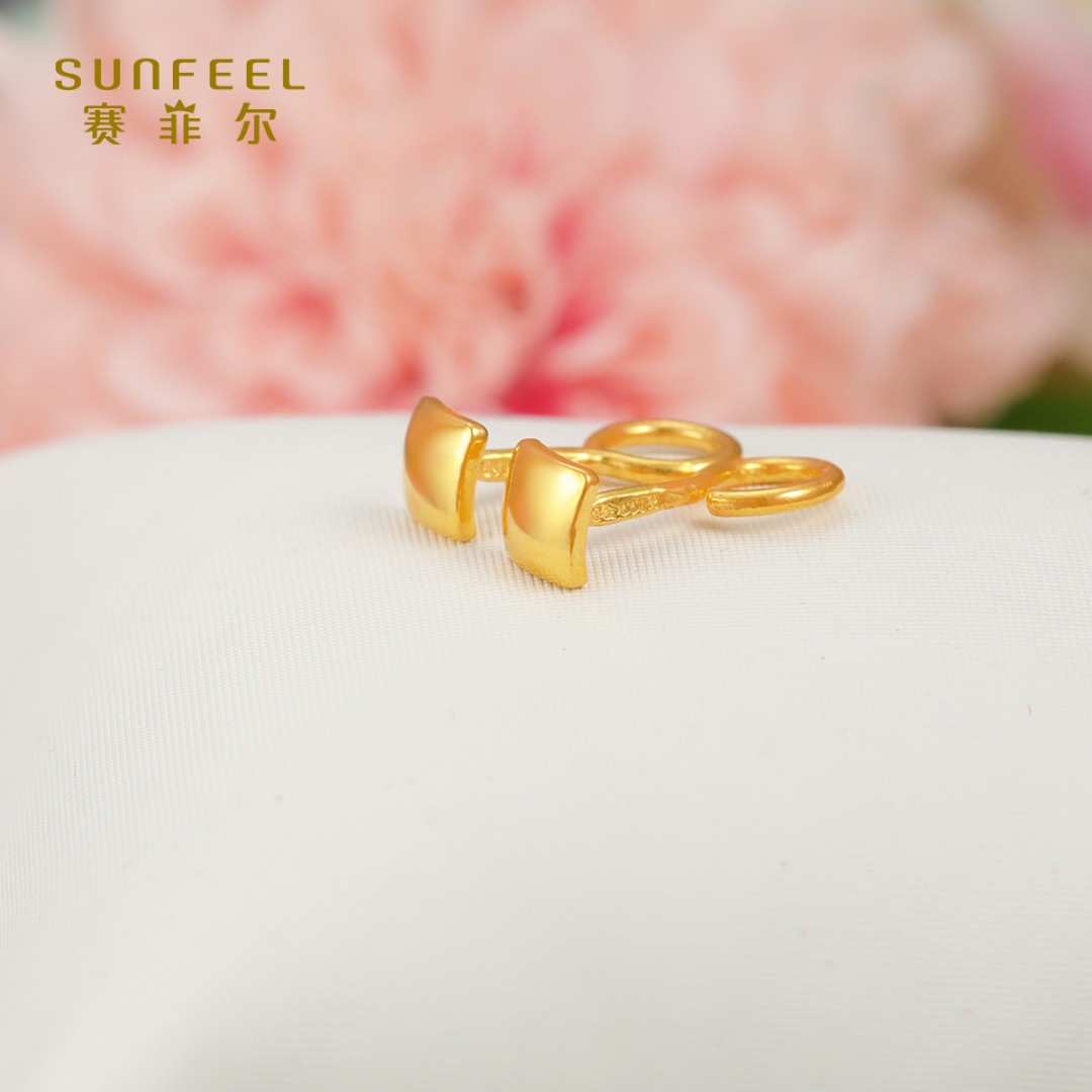 SUNFEEL/赛菲尔【八店】足金光面耳钉RCA00119
