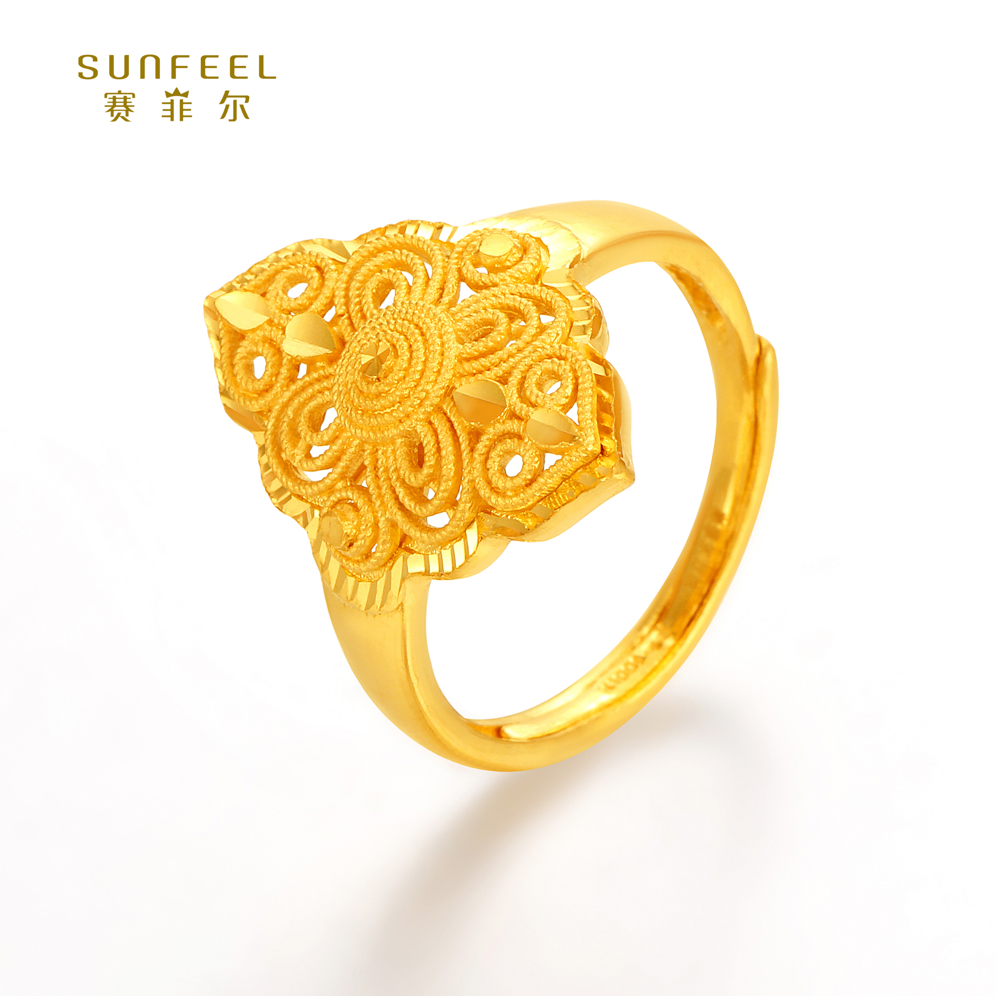SUNFEEL/赛菲尔【一店】足金时尚夸张艺术戒指HJ051621