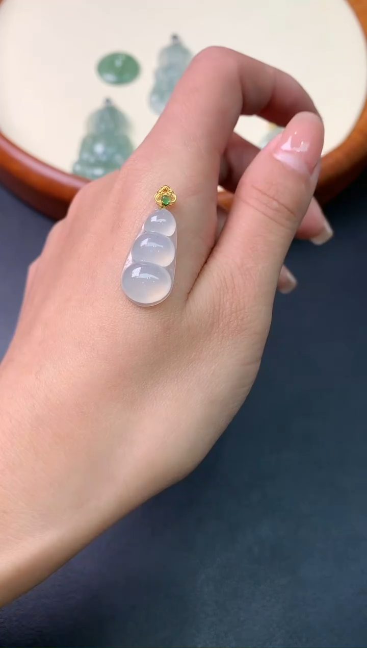 【闪购商品】翡翠吊坠|18K金镶嵌D104|380