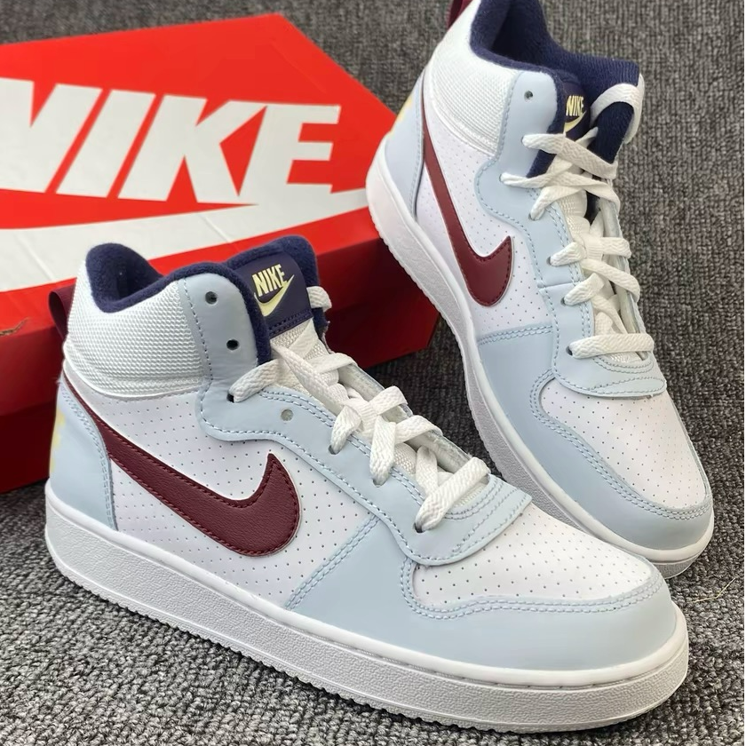Nike Court Borough Mid 2防滑耐磨百搭 板鞋 白红 FV8122-161