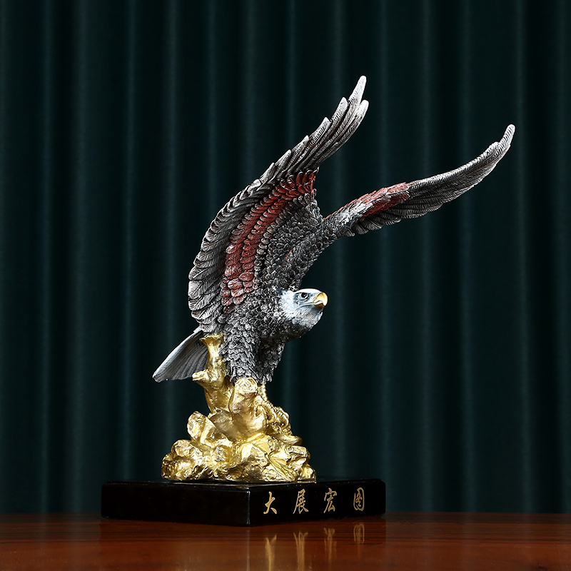 《大展宏图》老鹰摆件大鹏展翅办公室家居装饰品-N