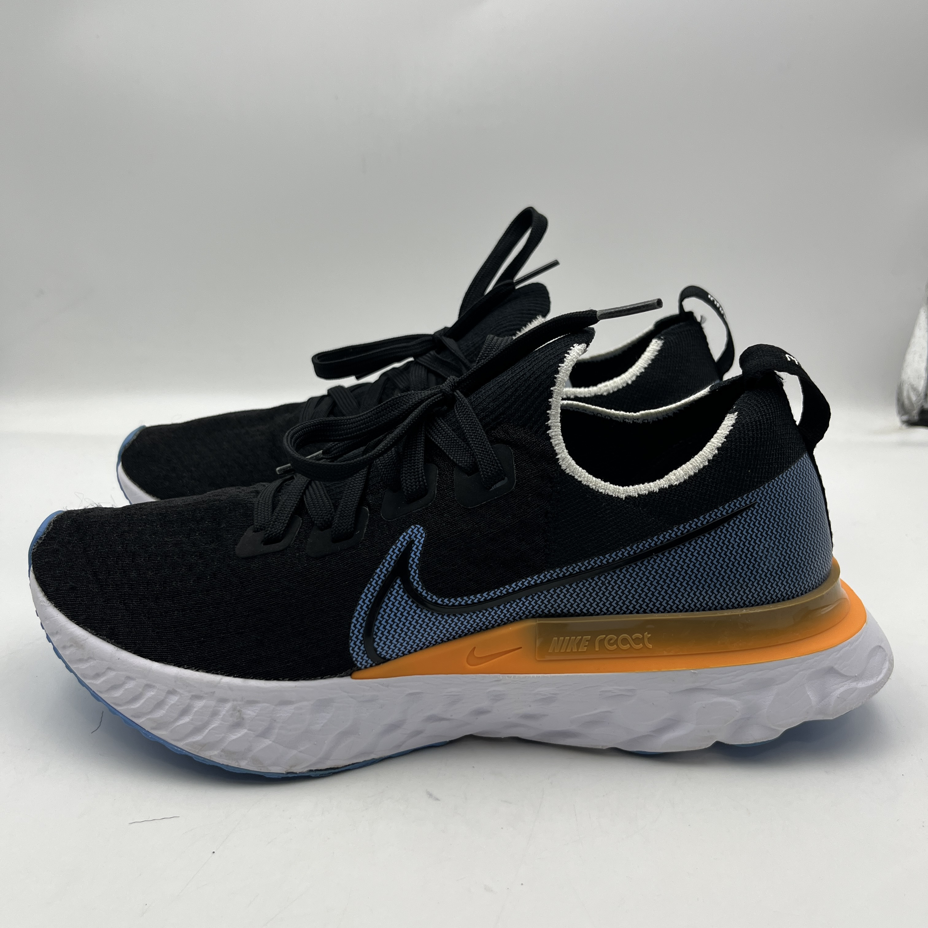 二手 42.5码 Nike React Infinity Run 跑鞋 黑蓝橙