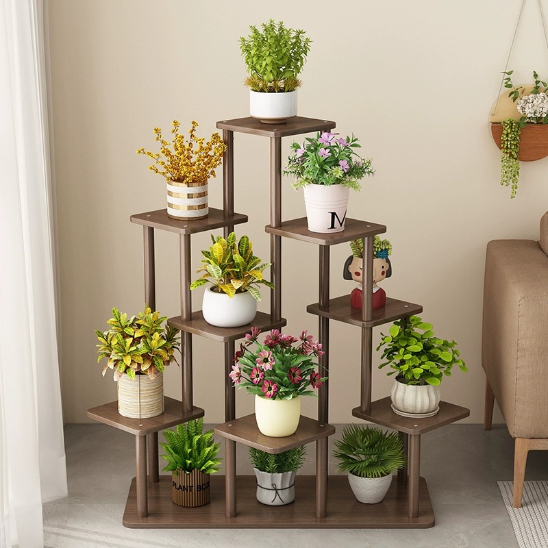 室内花架子置物架新款式客厅多层落地式多肉花架家用盆景架花台架