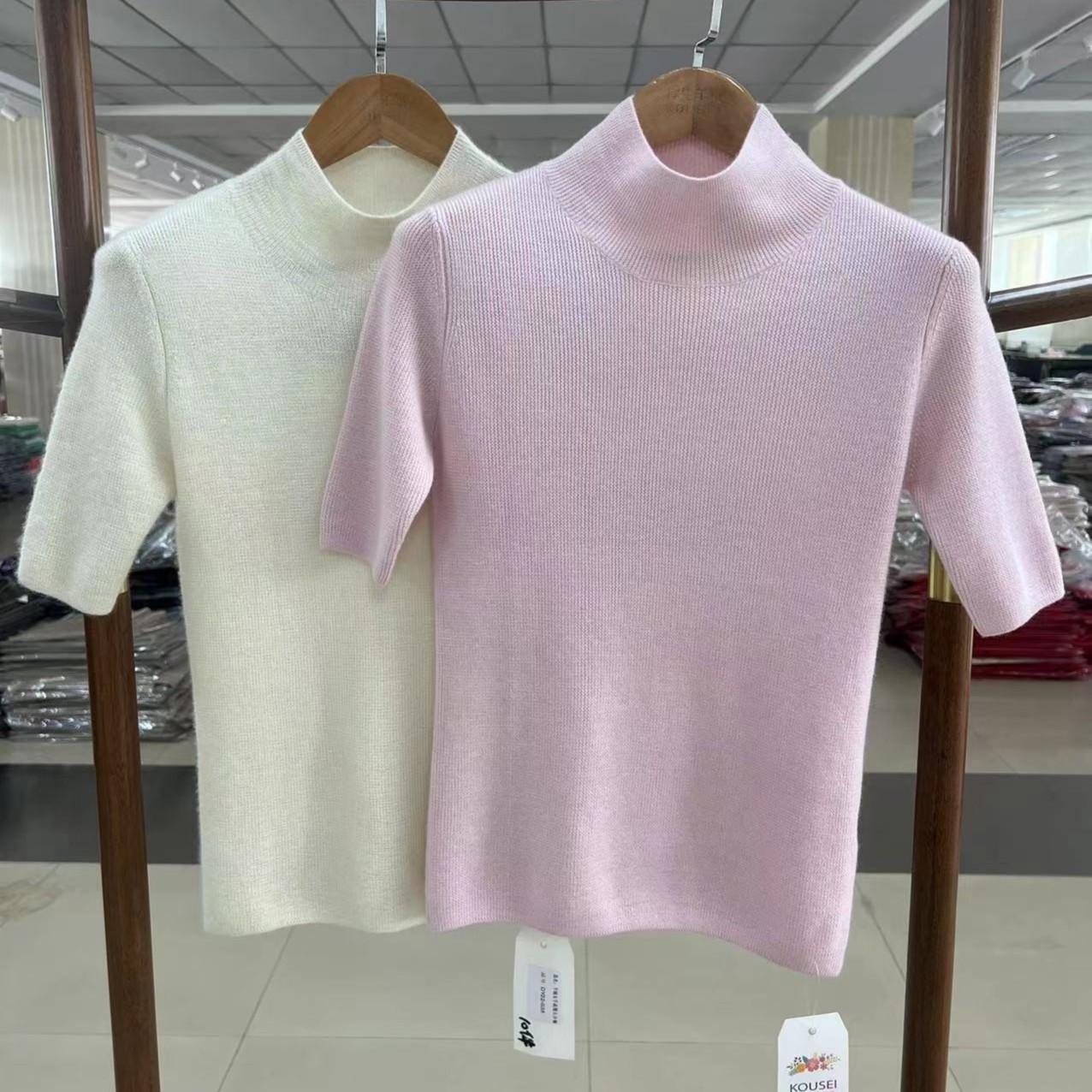 厚生精纺 半高领 中袖 羊绒衫  女款 保暖百搭 秋冬新款22-035