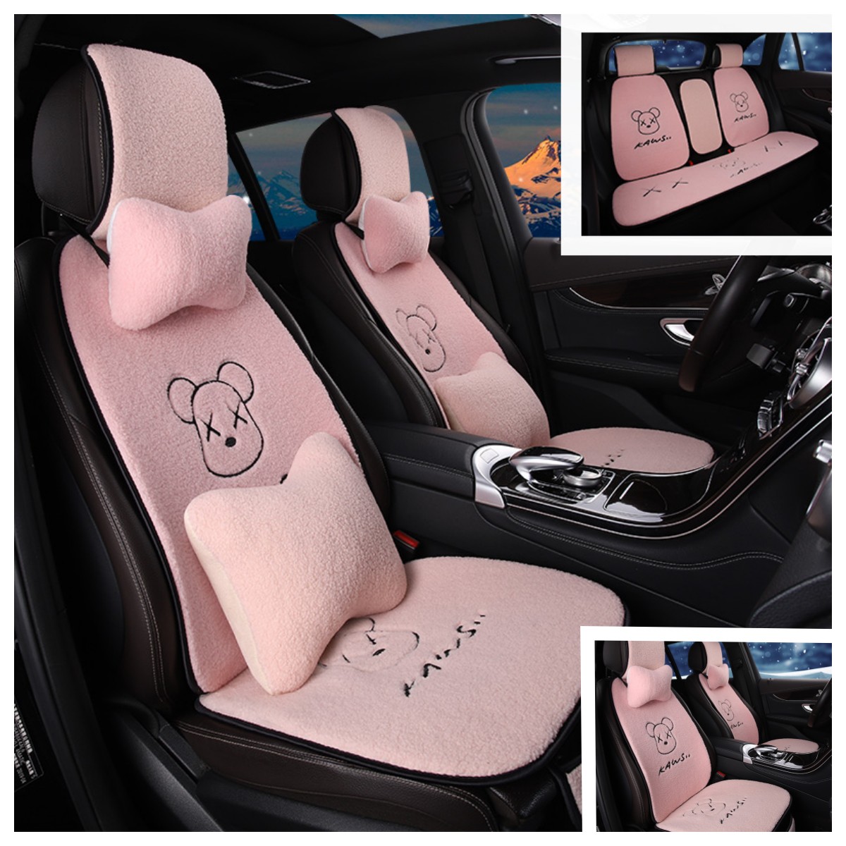 羊羔毛绒通用网红汽车坐垫【七座车】