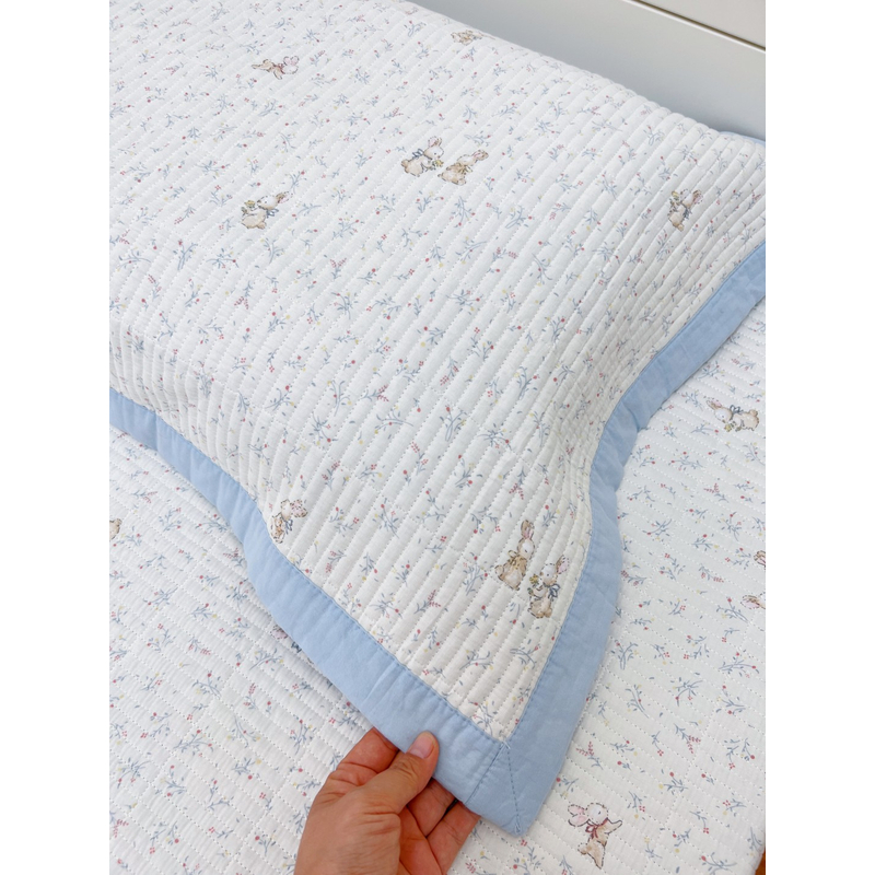 纯棉纱布款小兔小熊塌塌米床盖多种尺寸选择双层柔软透气加厚绗缝