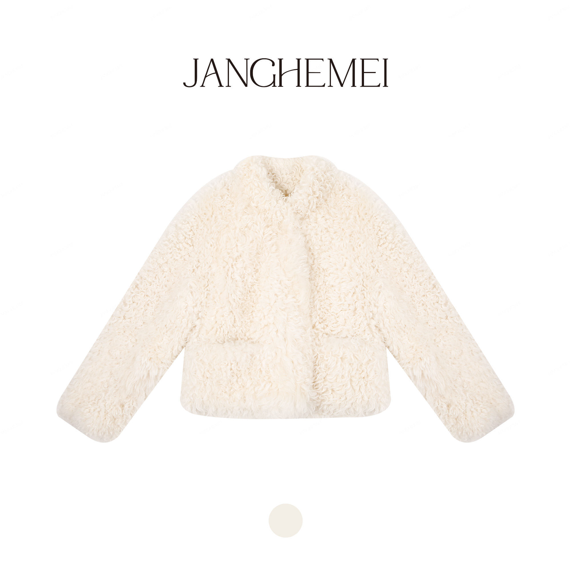 JANGHEMEI【你的托卡】羊皮保暖皮毛一体外套 W27688M44