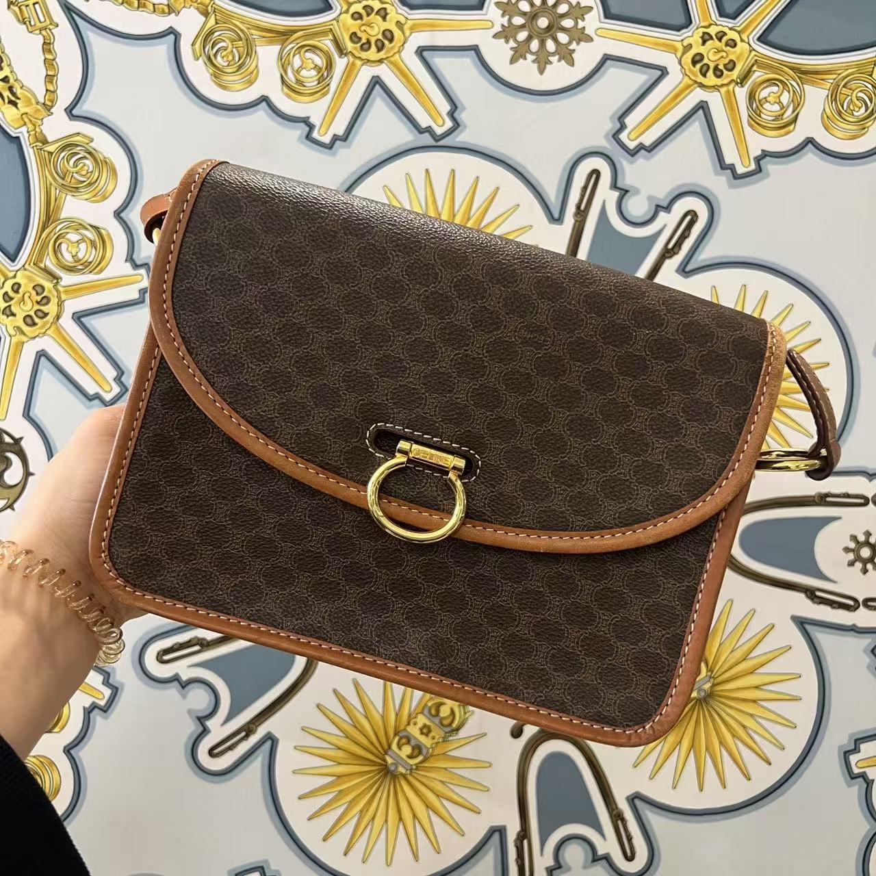 95新 Celine/思琳 中古凯旋门单肩包