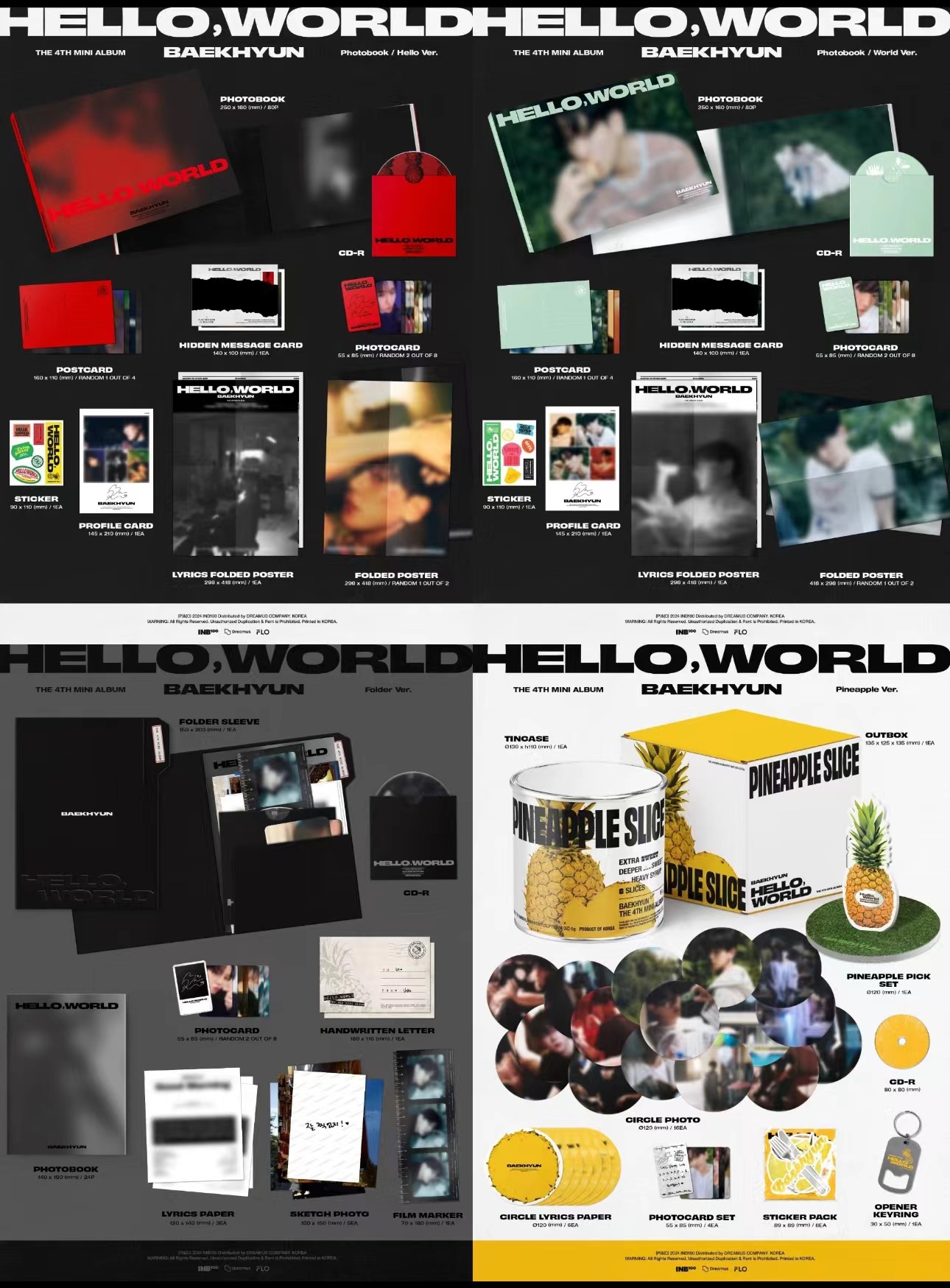 EXO 边伯贤 专辑 BAEKHYUN 迷你 4辑 Hello World