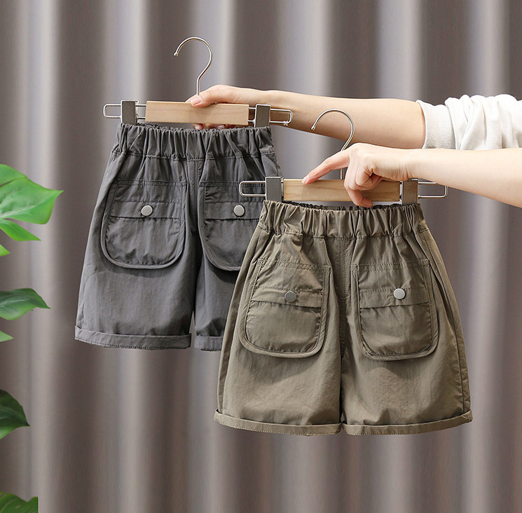 男童裤子儿童工装短裤夏季外穿薄款宝宝潮牌五分裤小男孩痞帅中裤