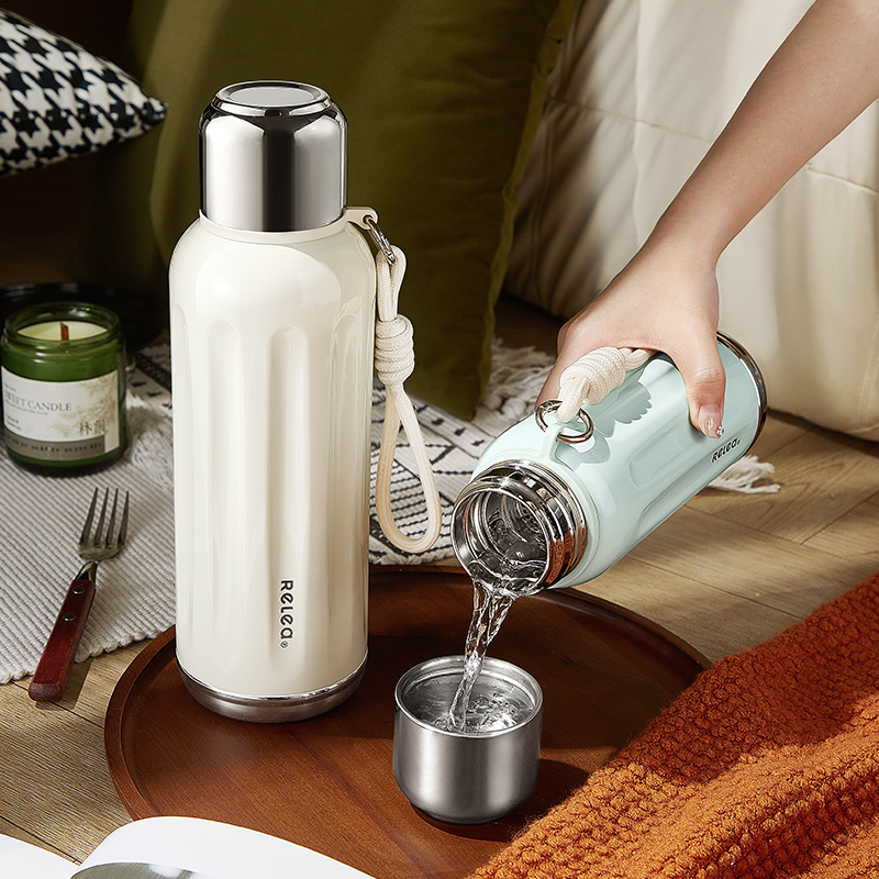 物生物摩登保温杯学生上班水杯女高颜值带盖直饮杯子户外大容量