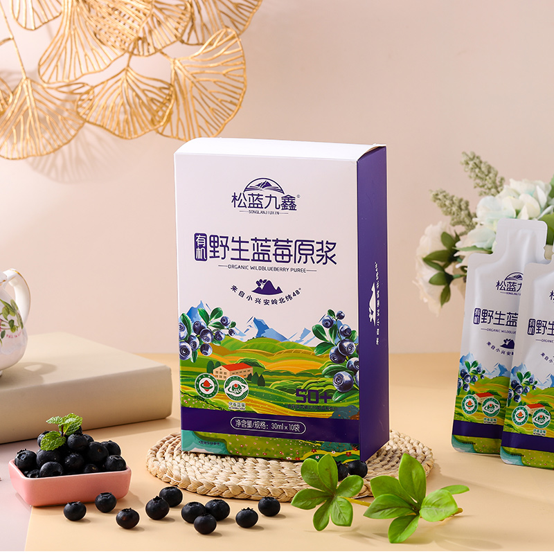松蓝九鑫 30ml*10袋每盒 蓝莓原浆 伊春蓝莓有机原浆