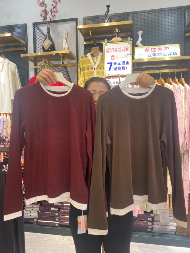 霞姐专属！假两件女士打底衫