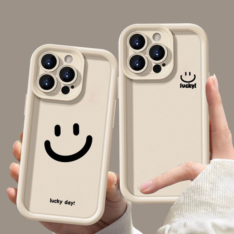 简约微笑iphone15手机壳苹果14promax全包13/11硅胶7/8硅胶XS高级