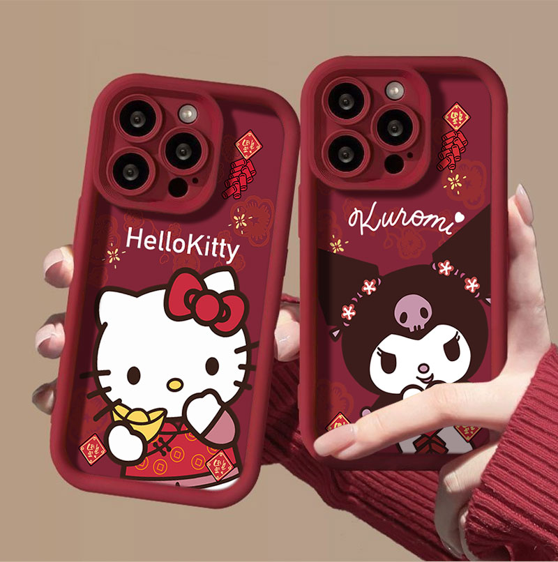 新年库洛米&凯蒂iphone15手机壳苹果14promax全包13/11硅胶7/8/XS