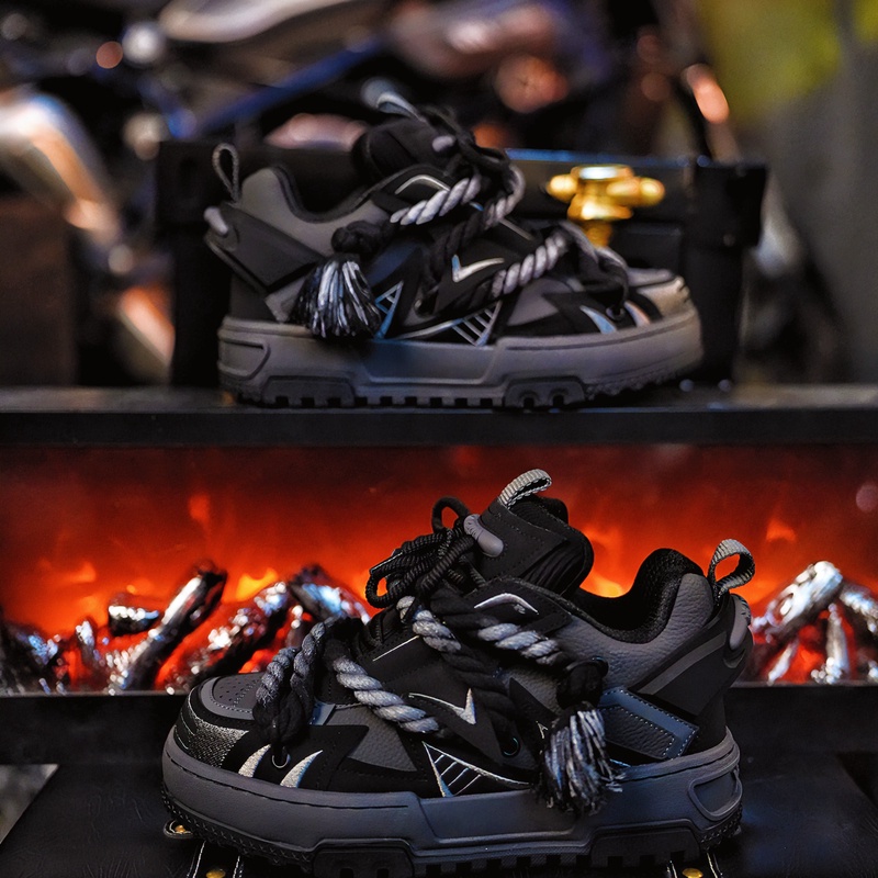 原创新款【黑悟空】系列男女同款厚底增高轻软潮鞋面包鞋平底鞋潮流