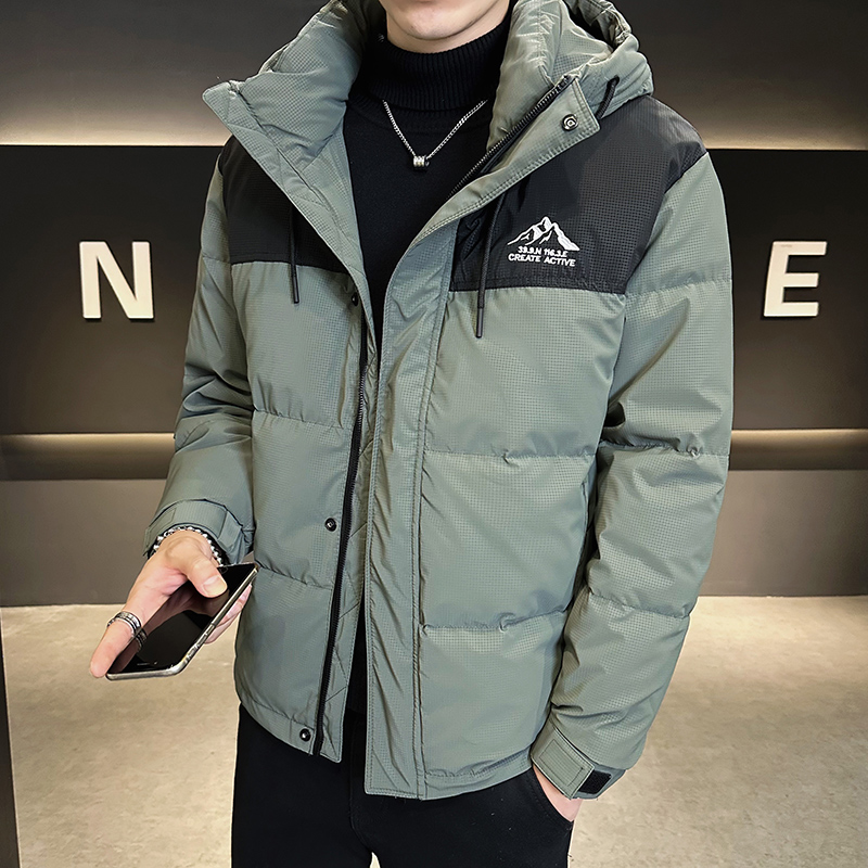 波司登羽绒服男秋冬季2023新款潮牌双拼色短款外套加厚保暖防寒服
