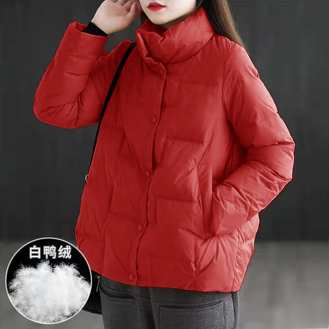 波司登羽绒服女短款反季清仓韩版宽松立领2023冬季新款冬装文艺女