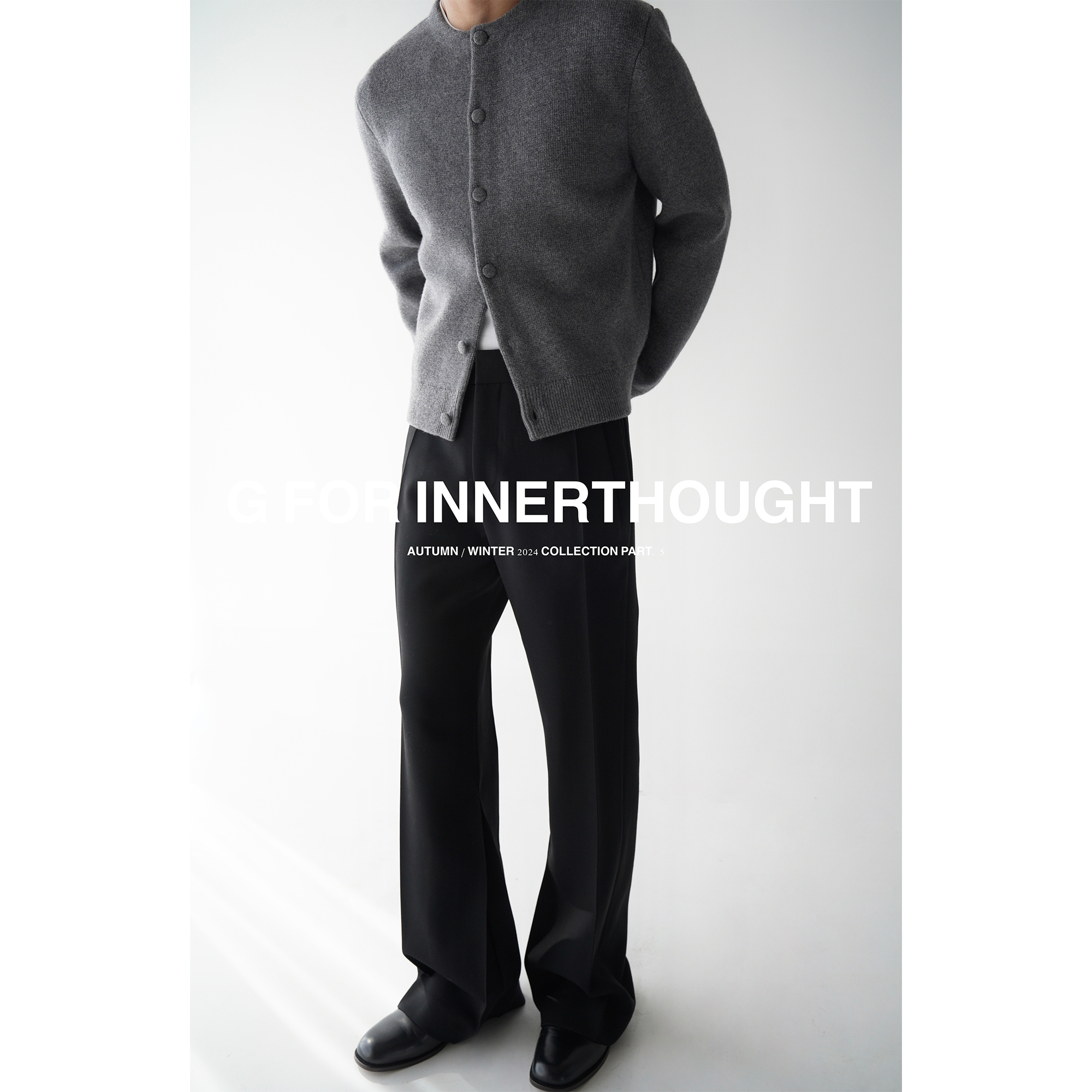 G FOR INNERTHOUGHT|双面双层空转立体织厚款空气感羊毛开衫外套