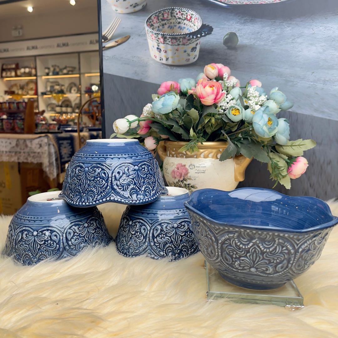 【妮娜专属】阿勒玛新疆包邮【巴洛克】4只装汤饭碗手绘6寸汤饭碗