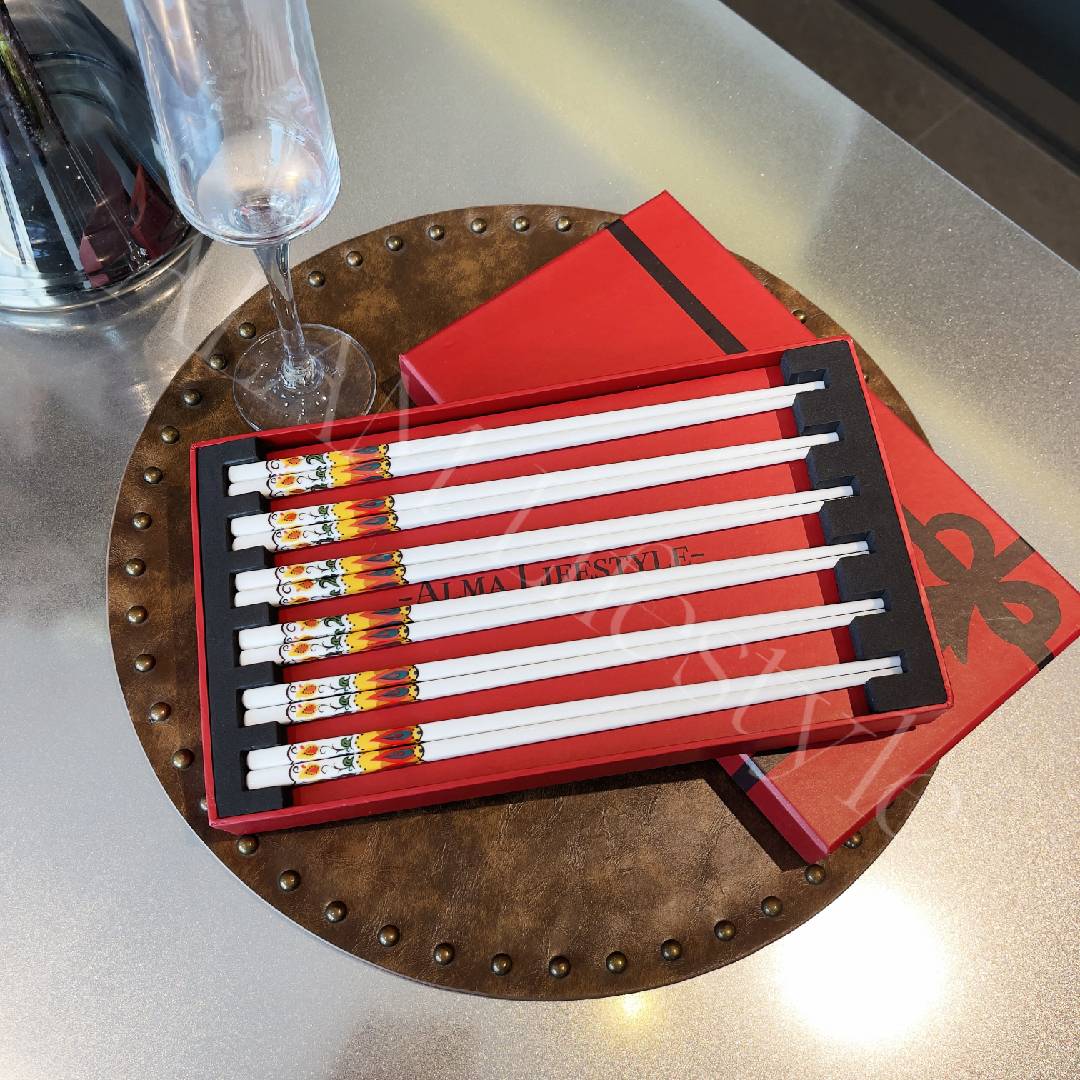  新疆包邮【秋日花语】家用高档轻奢筷子欧式复古       