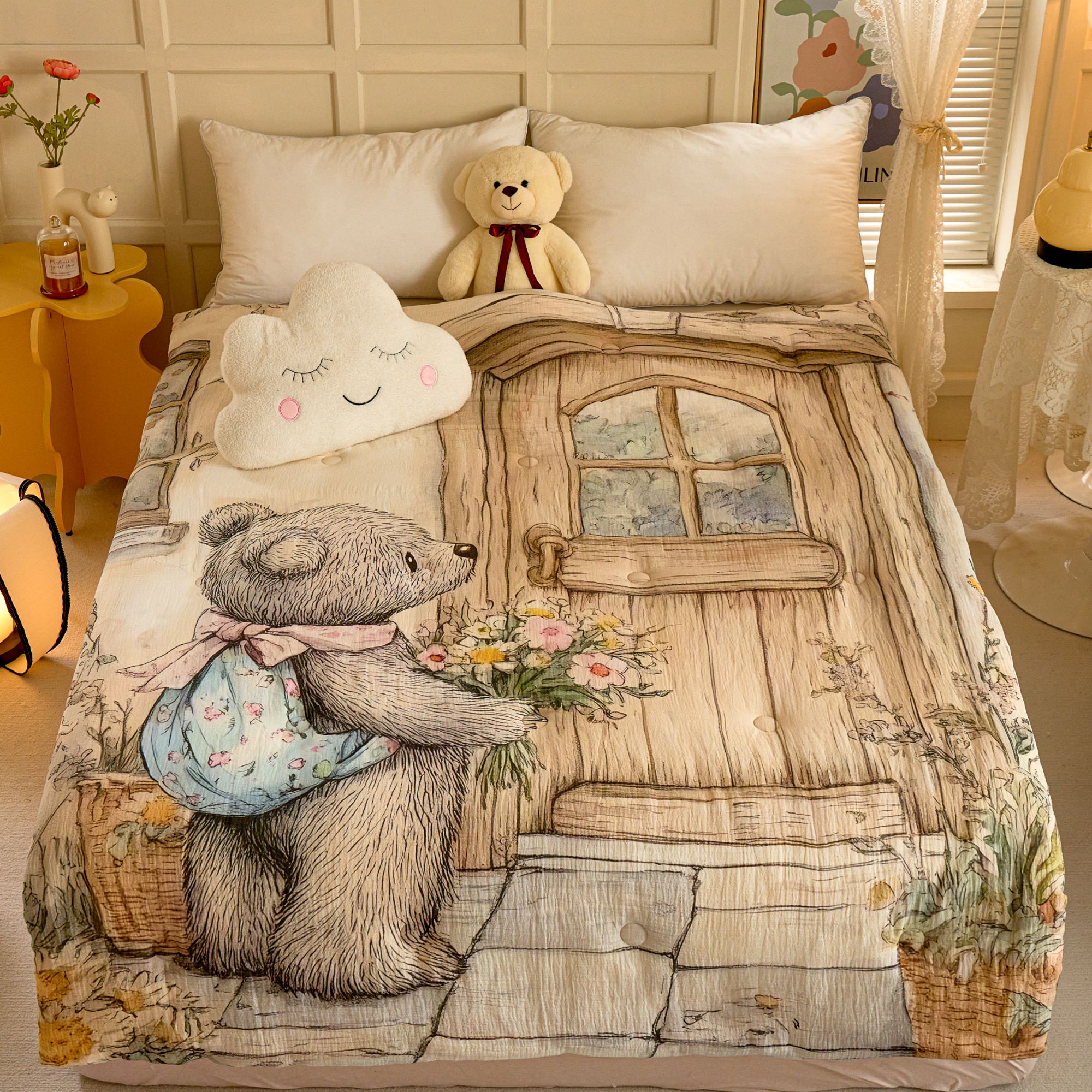 【鲜花小熊】棉花糖秋冬被150*200cm