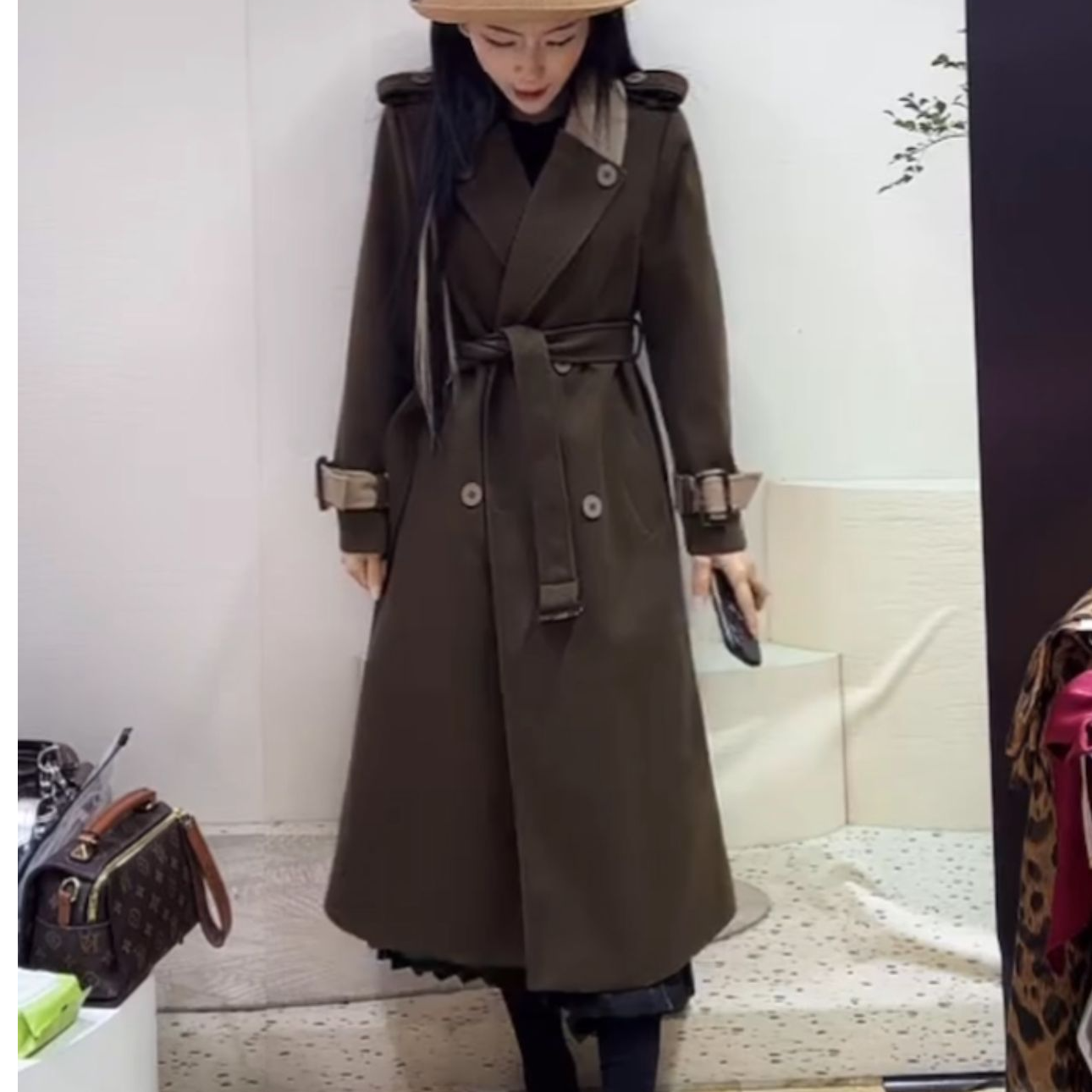 小个子定制2024新款加棉不起球长款大衣