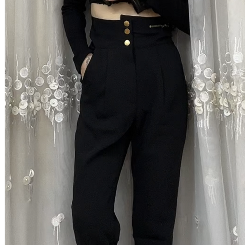 （秒） 思思定制小个子穿搭新款秋季西服面料裤子