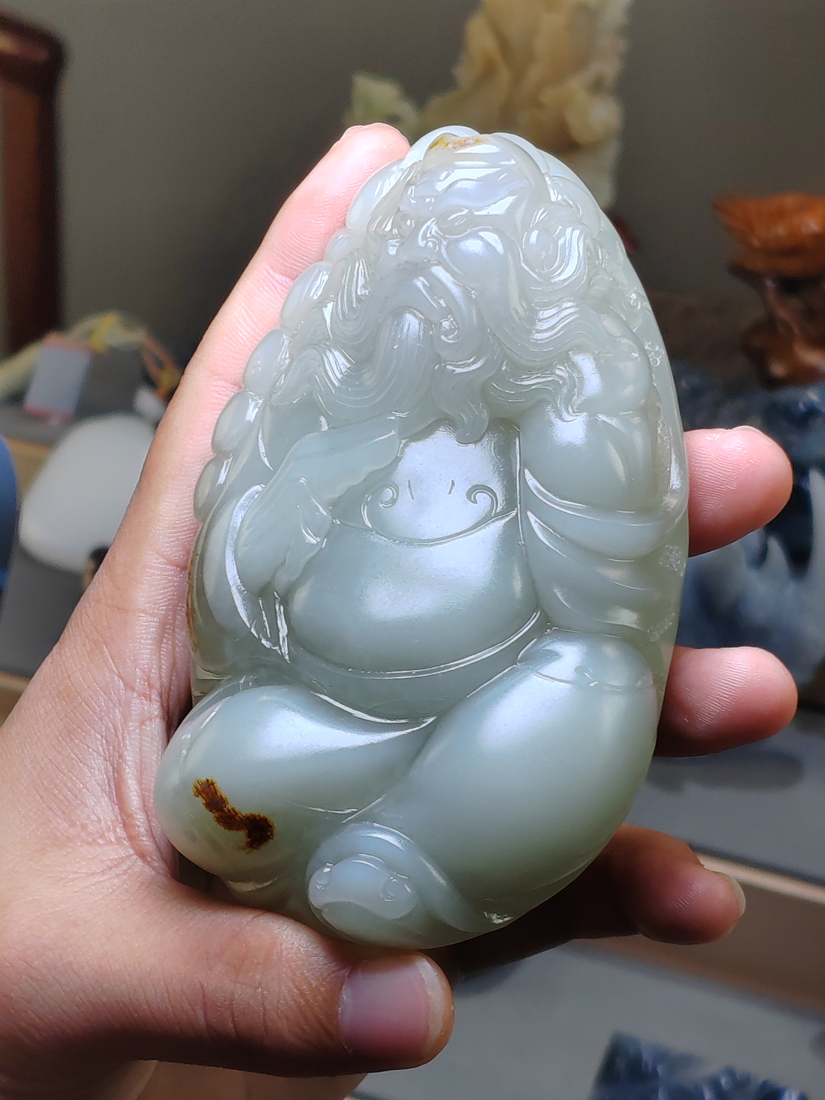 和田玉新疆山料高品质把件钟馗