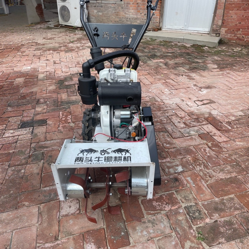 柴油四驱大马力➕旋耕、锄草、开沟、碎大高草#多功能一体机除草小型