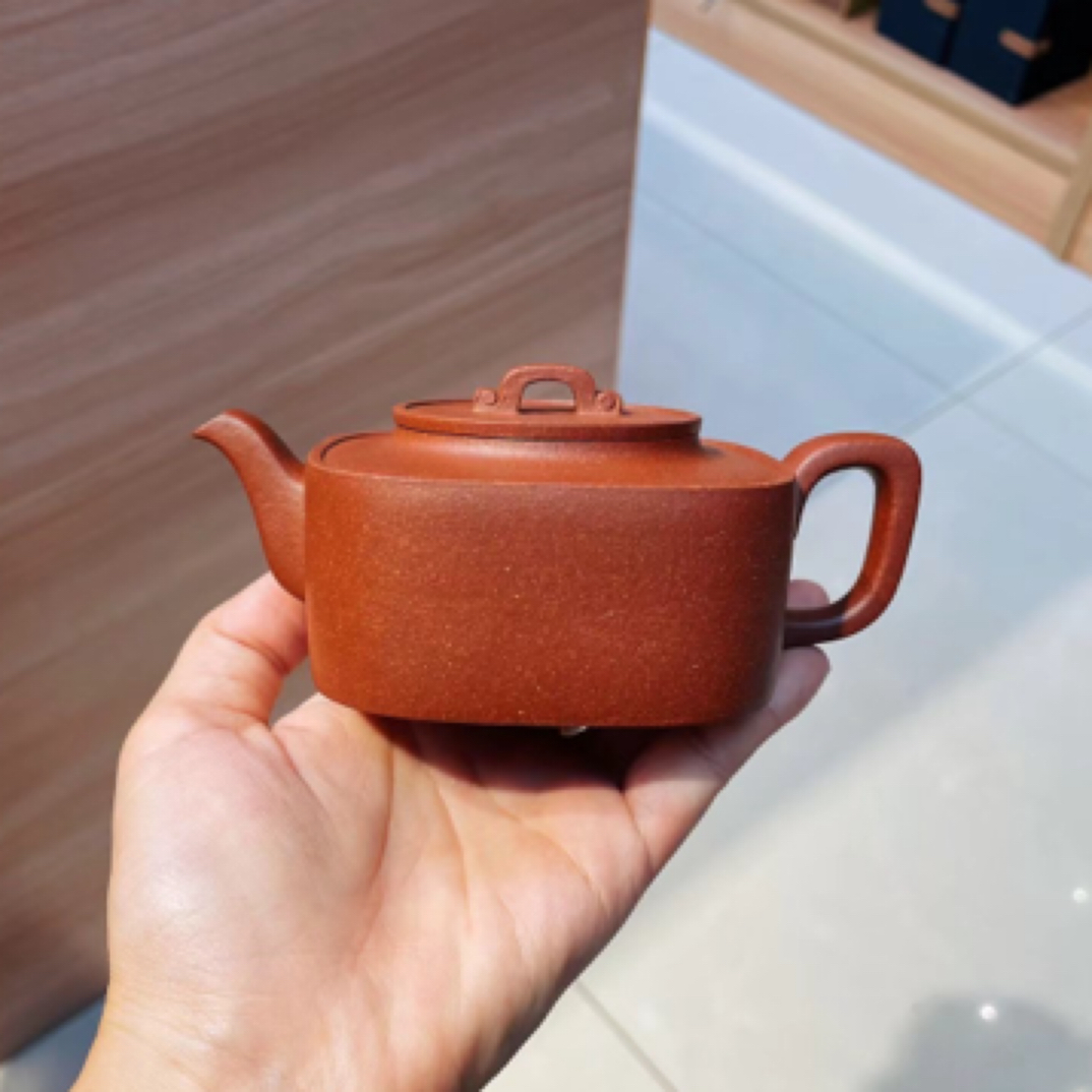 手印紫砂 四方君玉壶 原矿降坡泥 200cc 家用小精品