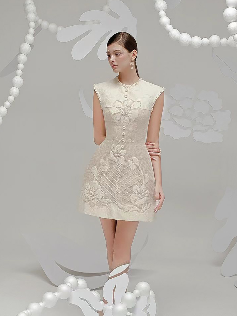 【DÉ MYSTÈRE】越南小众精致气质千金优雅修身女装连衣裙GSEN68006