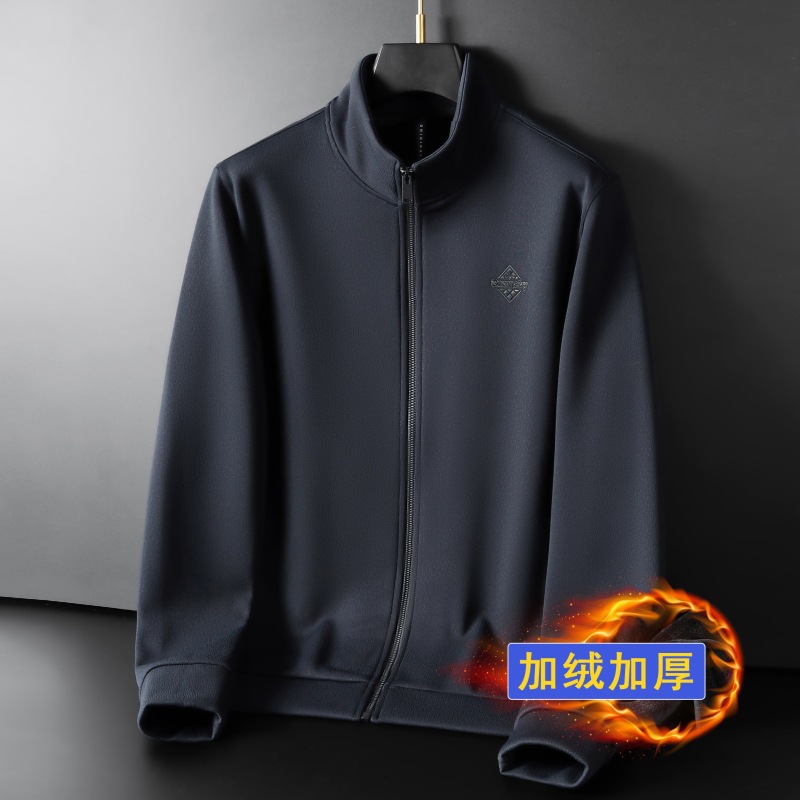 【又慕精选】加绒男士夹克加厚休闲立领外套男运动服冬季棒球服男
