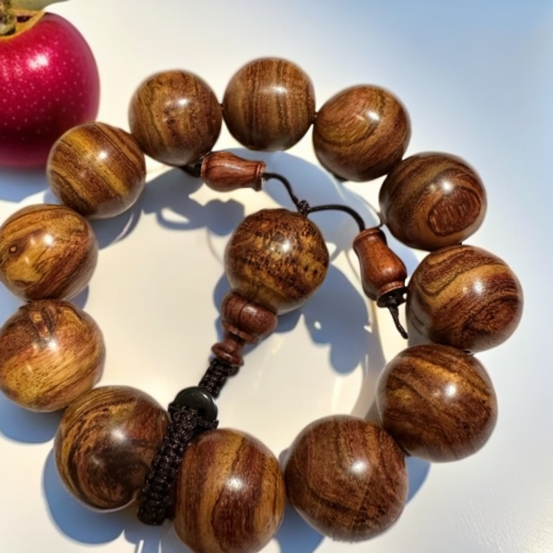 海南黄花梨手串 紫油梨 虎皮纹2.0手串 海黄 多样性发货 物超所值