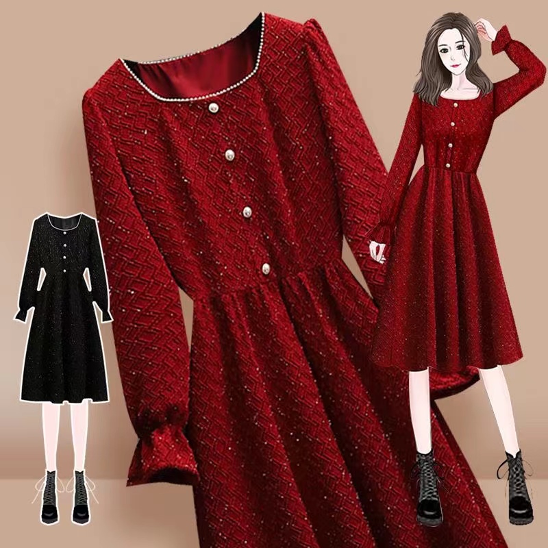 秋吖家法式时尚连衣裙