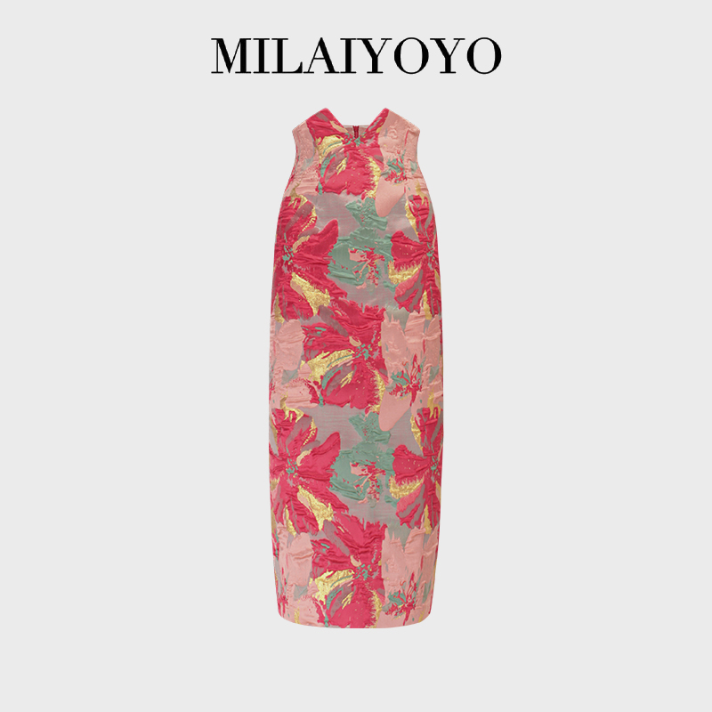 芈莱尤优——【繁花似锦】高级气质提花半身裙H24-7202