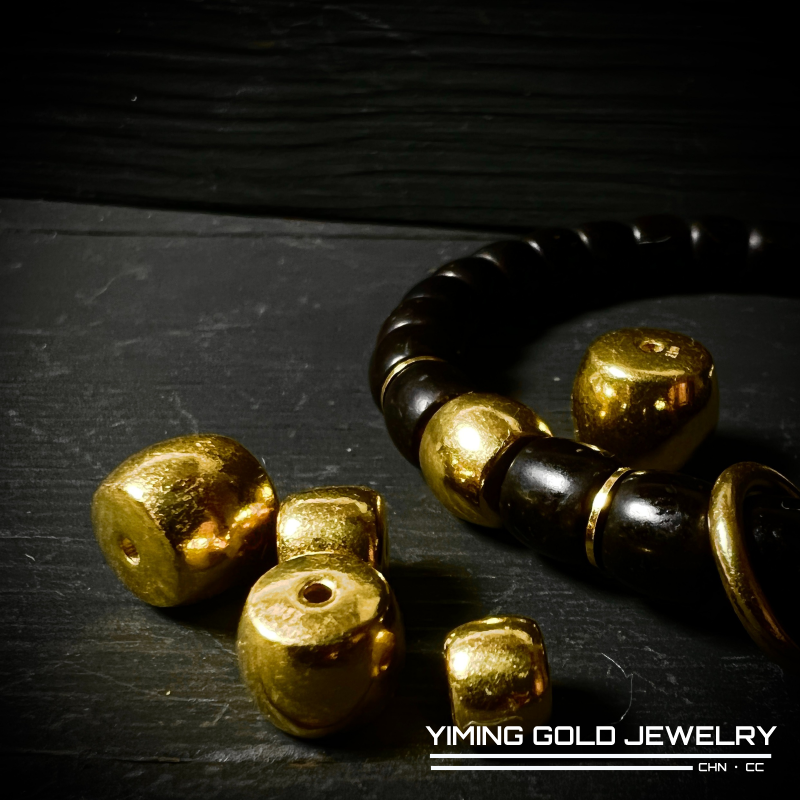 【壹铭黄金】24k足金999直切金珠黄金顶珠文玩黄金配饰黄金顶珠金珠