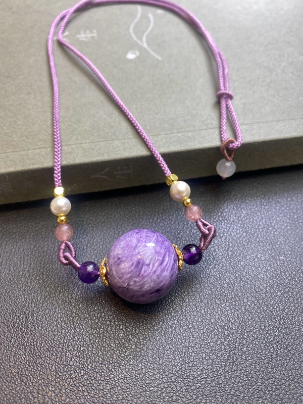 天然紫龙晶18-20mm路路通编绳项链SZ000212-多样性发一