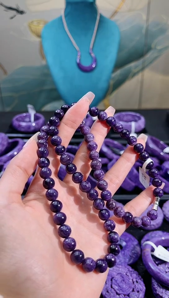 【闪购商品】查罗石（紫龙晶）项链未镶嵌8