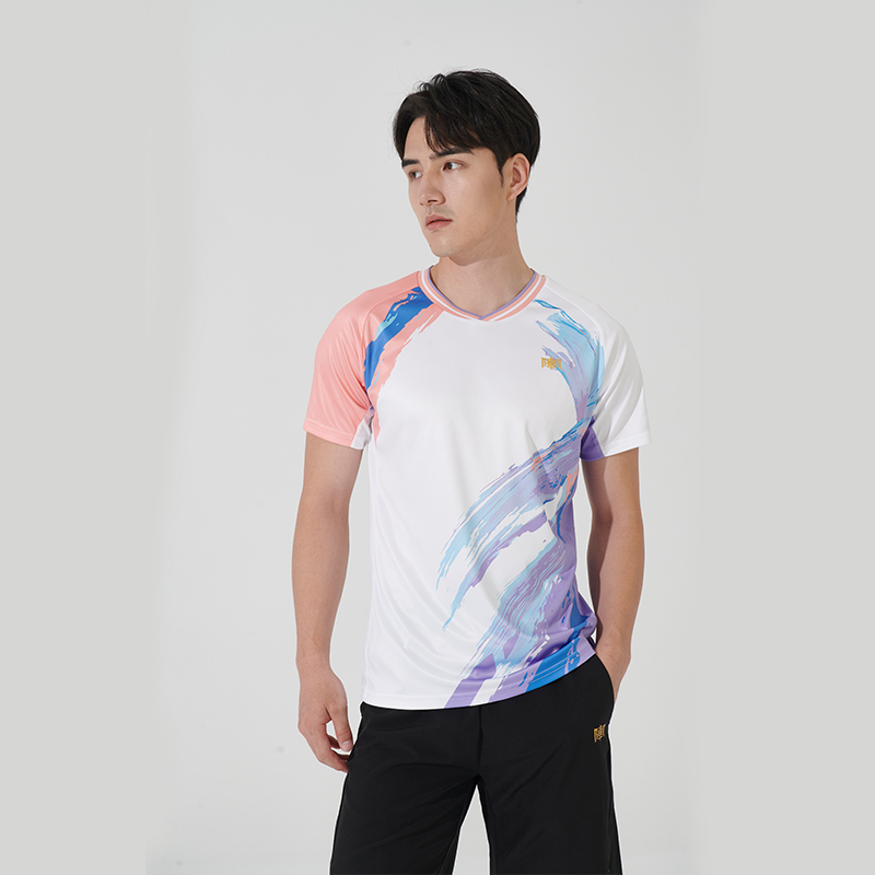 上阵2025新款羽毛球服男款短袖圆领速干透气比赛服运动羽球上衣女