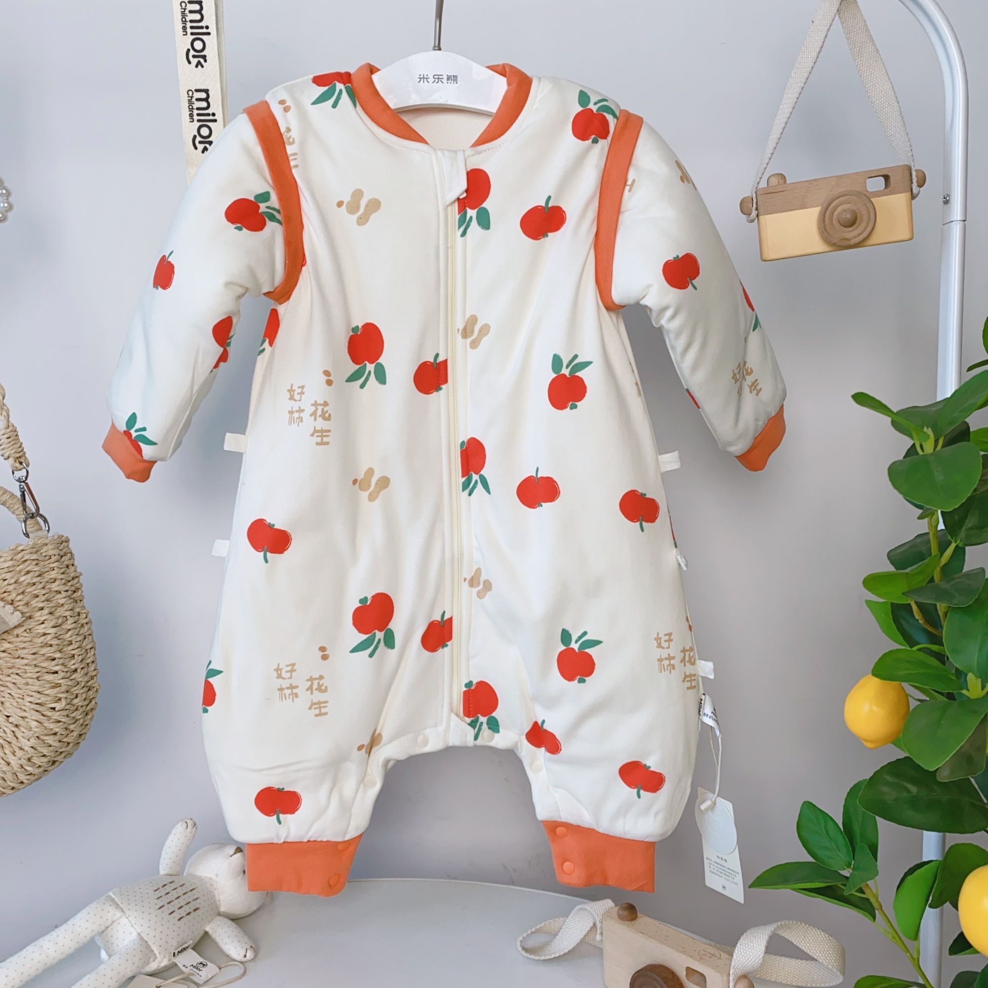 2521【睡袋】米乐熊宝宝分腿睡袋防踢被用品冬季婴儿加棉