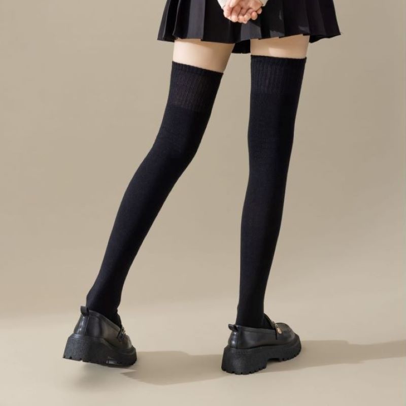 全棉大腿袜过膝袜秋冬款透气吸汗